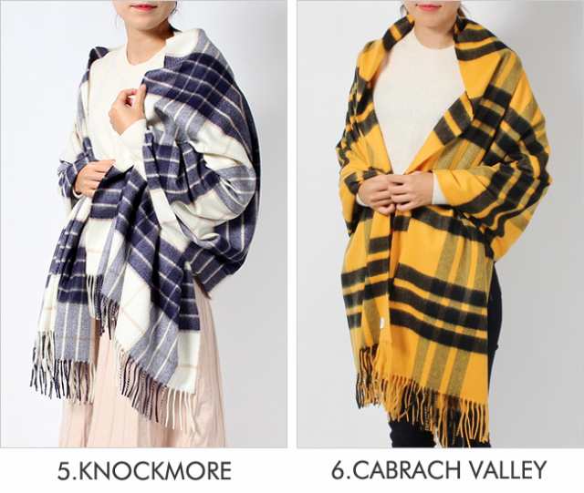 ジョンストンズ Johnstons カシミア ストール 大判 レディース カシミヤ Cashmere Tartans Stole WA56  タータンチェック 全5色 WA000056 ｜au PAY マーケット