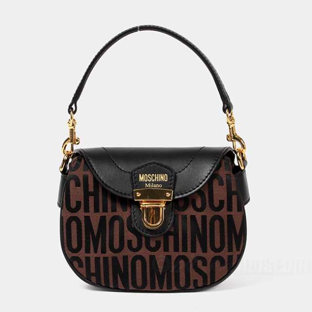 素材レザーファブリック【新品未使用】 MOSCHINO モスキーノ トートバッグ ALLOVER LOGO PRINTED TOTE BAG A74028268 【FANTASIA NERO】