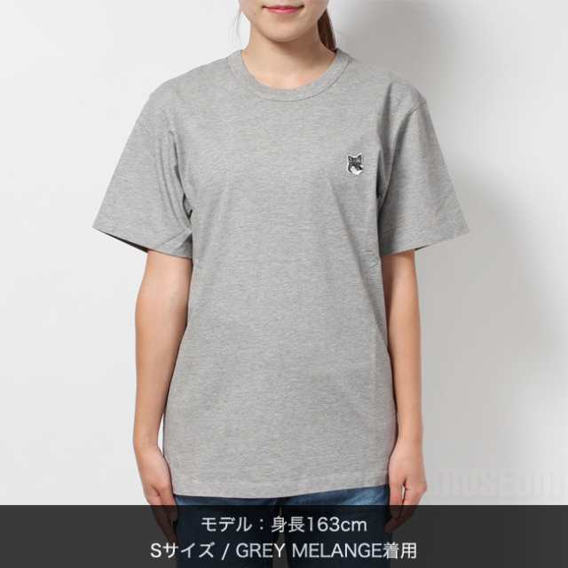 【新品未使用】 MAISON KITSUNE メゾンキツネ GREY FOX HEAD PATCH CLASSIC TEE-SHIRT Tシャツ カットソー GM00118KJ0008 【XSサイズ/GREY MELANGE】