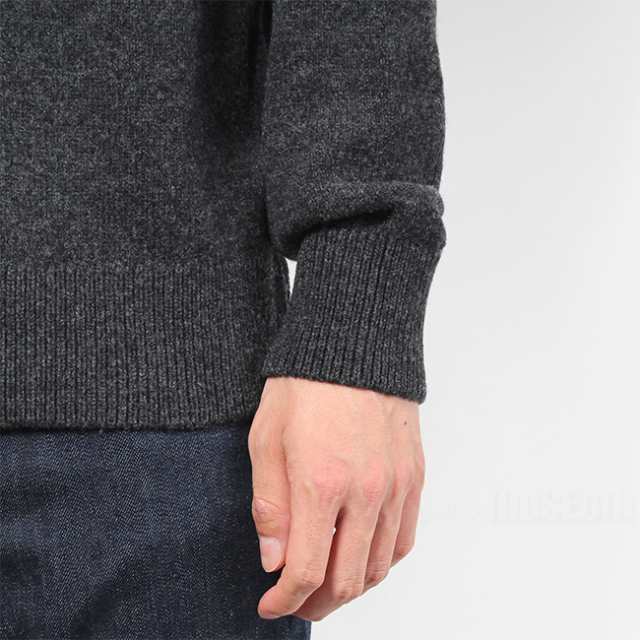 【新品未使用】 MAISON KITSUNE メゾンキツネ セーター ニット BABY FOX PATCH COSY R-NECK PULLOVER HM00502KT1006 【Lサイズ/DARK GREY MELANGE】