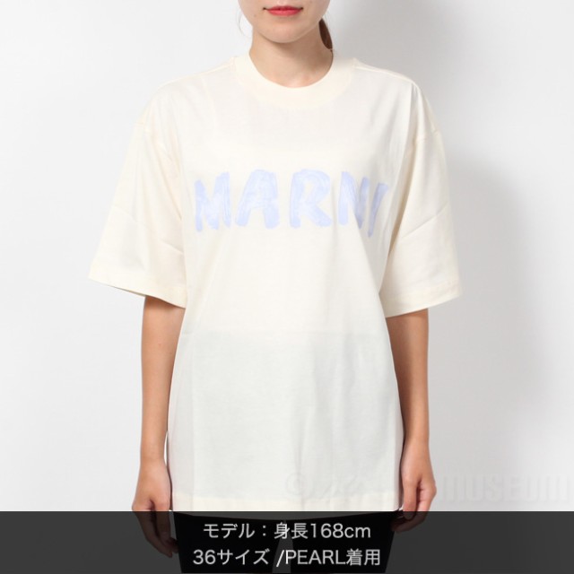 MARNI マルニ Tシャツ ロゴT レディース ホワイト ロゴ入りオーガニックコットン製T THJET49EPH USCS11｜au PAY  マーケット