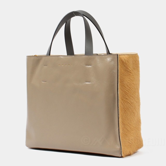 【新品未使用】 MARNI マルニ トート ショルダー ハンドバッグ MUSEO SOFT BAG ミュゼオソフトバッグ SHMP0069U7P4122 【CAMEL/CORK/ASH】