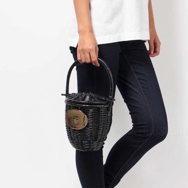 【新品未使用】 PATOU パトゥ ハンドバッグ WICKER BUCKET BAG ウィッカーバケツバッグ ラタン AC0030043 【BLACK】