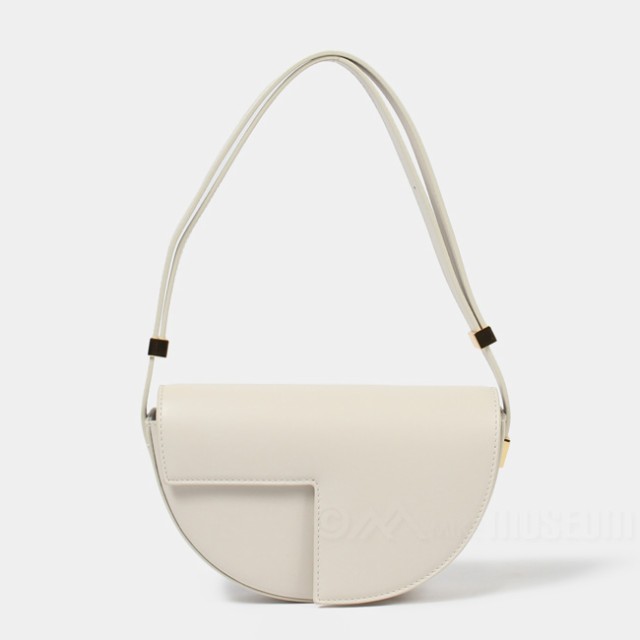 【新品未使用】 PATOU パトゥ ハンドバッグ ショルダーバッグ ハーフムーンバッグ LE PETIT PATOU BA0035013 【IVORY】