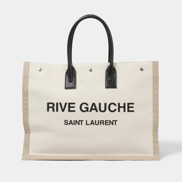 【新品未使用】 SAINT LAURENT サンローラン トート ハンドバッグ RIVE GAUCHE TOTE リヴゴーシュトート キャンバス 499290FAABR 【GREGGIO/NATURALE/NERO】