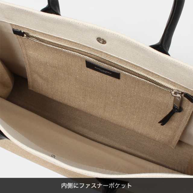 【新品未使用】 SAINT LAURENT サンローラン トート ハンドバッグ RIVE GAUCHE TOTE リヴゴーシュトート キャンバス 499290FAABR 【GREGGIO/NATURALE/NERO】