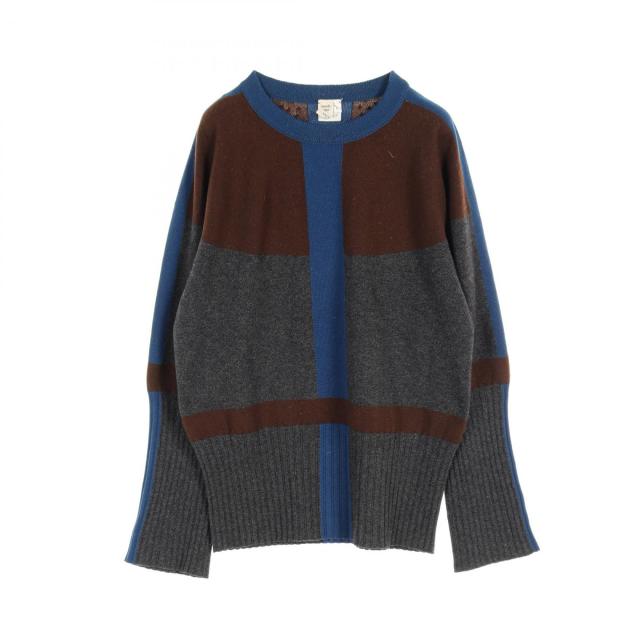 エルメス HERMES ニット 衣料品 トップス カシミヤ メンズ グレー系 / ブラウン系 / ブルー系 【中古】