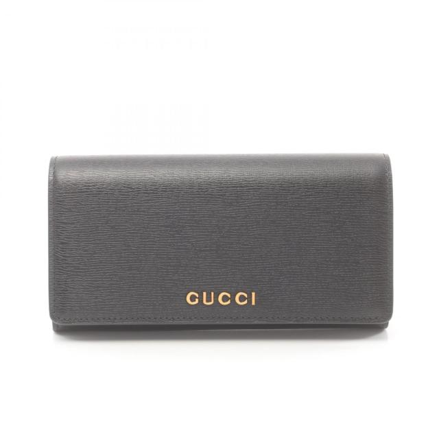 グッチ GUCCI スクリプト 二つ折り長財布 財布 レザー