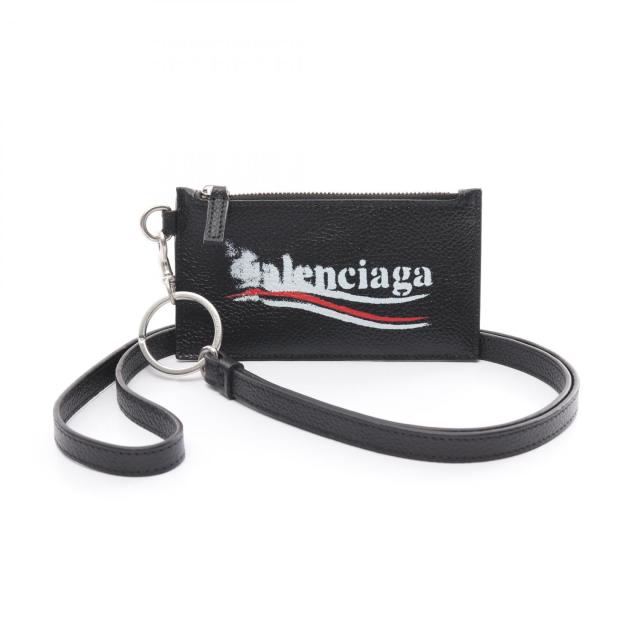 BALENCIAGA ブラックレザー コインケース BALENCIAGA ブラック レザー
