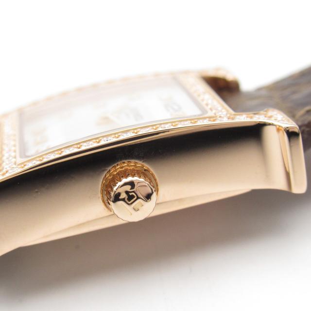 エルメス HERMES Hウォッチミニ ベゼルダイヤ/11Pダイヤ 腕時計 時計  