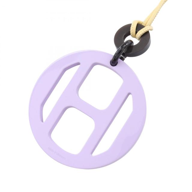 エルメス HERMES Hエキップ ネックレス ジュエリー レザー  