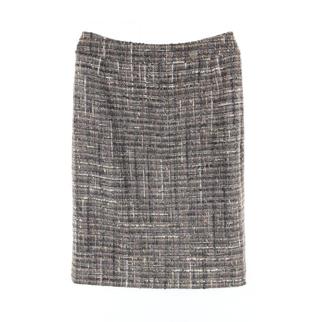 シャネル CHANEL スカート 衣料品 ボトムス シルク ウール ファブリック レディース グレー系 P26821V17016 【中古】