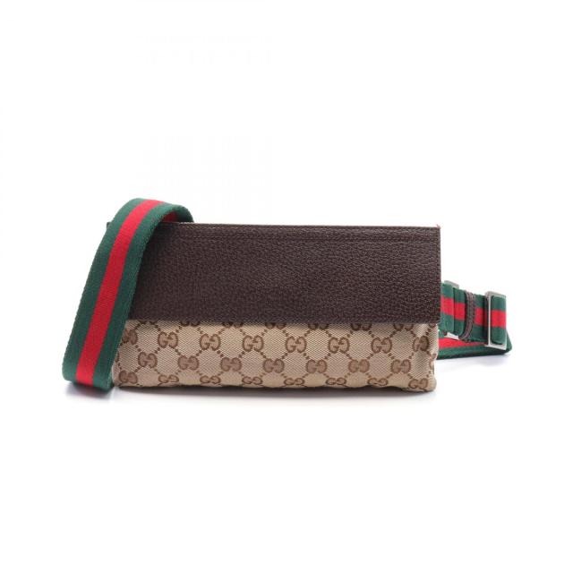 グッチ GUCCI シェリーライン GGキャンバス ウエストバッグ ボディ
