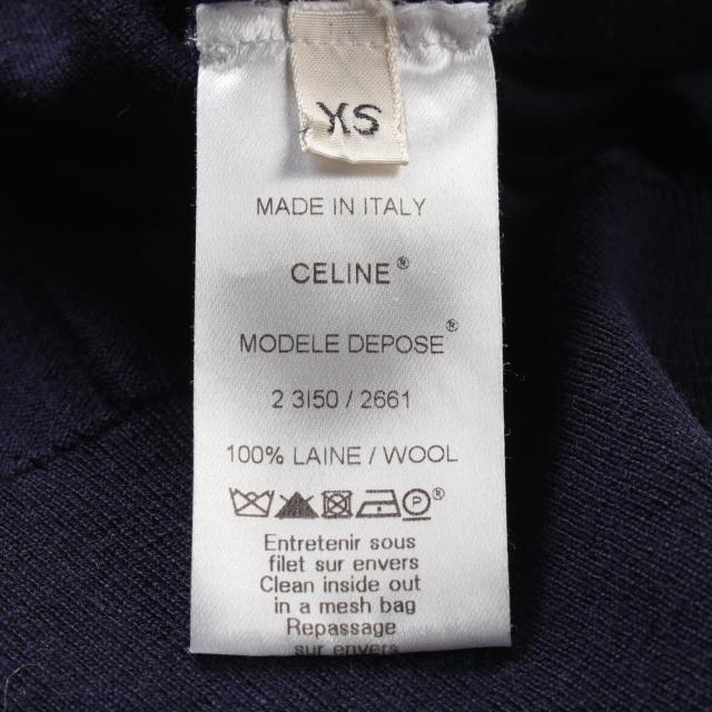 CELINE - セリーヌ CELINE ニット 衣料品 トップス ウール レディース ネイビー系 / グレー系 2 3I50/2661 【中古】 CELINE - セリーヌ CELINE ニット 衣料品 トップス ウール
