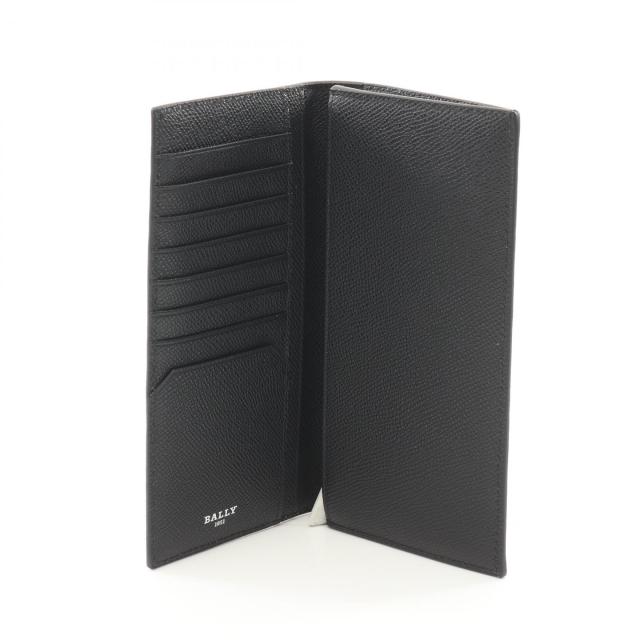 バリー BALLY 二つ折り長財布 財布 レザー メンズ ブラック系