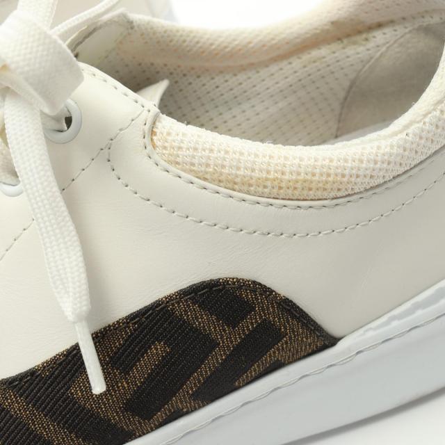 美品　フェンディ　ズッカ　フォース　スニーカー　レザー　キャンバス ロートップ 美品 フェンディ ズッカ フォース スニーカー レザー キャンバス ロー