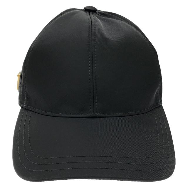 PRADA ブラック ベースボールキャップ　マジックテープ PRADA ブラック ベースボールキャップ PRADA ブラック ベースボール