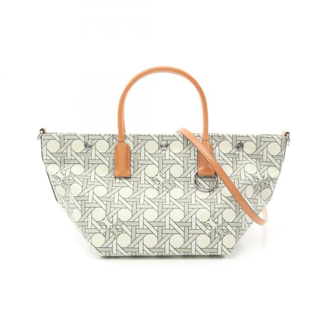 トリーバーチ Tory Burch BASKET WEAVE バスケット ウィーブ トートバッグ バッグ キャンバス レザー レディース ベージュ系 / ブラウン系 / マルチカラー 146547100 【新品】
