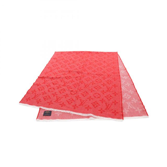 ルイ・ヴィトン LOUIS VUITTON エシャルプ モノグラム コージー マフラー 衣料品 ウール レディース レッド系 【中古】