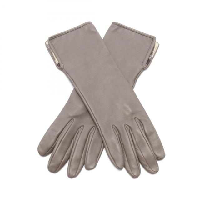 エルメス グローブ 手袋 レザー エトゥープ レディース #7 HERMES