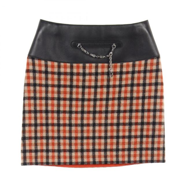 エルメス HERMES スカート 衣料品 ボトムス カシミヤ ウール レザー  