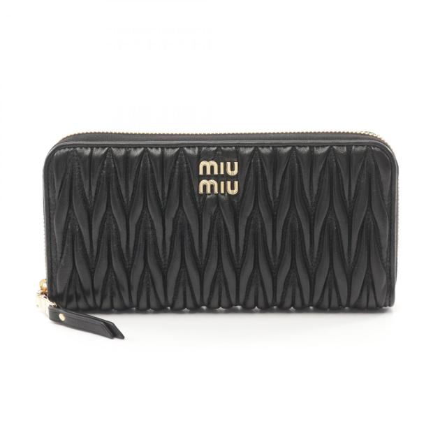 ミュウ ミュウ Miu Miu MATELASSE マテラッセ ラウンド長財布 ミュウ ミュウ Miu Miu MATELASSE マテラッセ ラウンド長財布