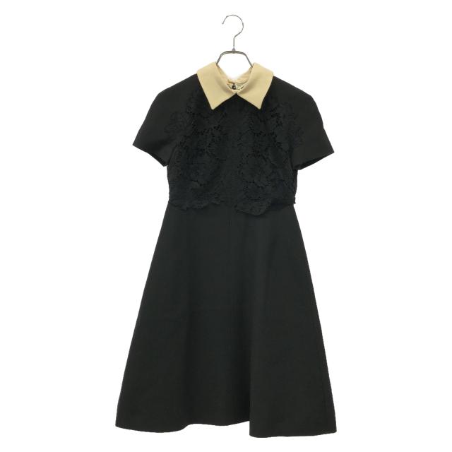 未使用　レッドヴァレンティノ　ワンピース　レース チュール レース ドレス　38 RED VALENTINO♡ワンピース ドレスブラックチュールレース黒