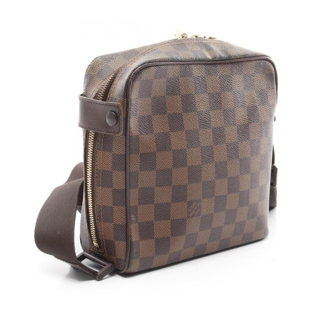 あ*る様 ルイヴィトン ダミエ オラフPM ショルダーバッグ レザー ルイヴィトン ダミエ ショルダーバッグ オラフPM 斜め掛け