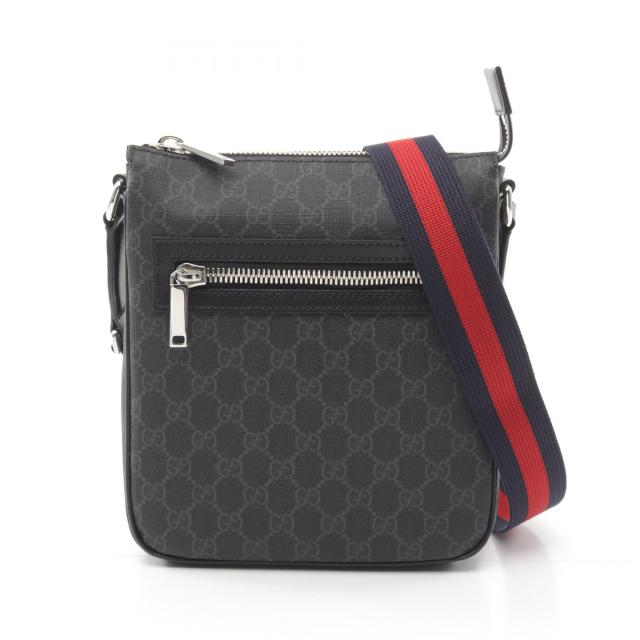 グッチ GUCCI GGスプリーム スモール ショルダーバッグ バッグ PVCコーティングキャンバス レザー メンズ ブラック系 792082FADJA1042 【新品】