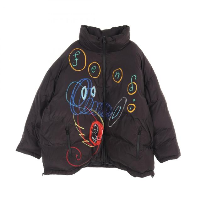 フェンディ FENDI ダウンジャケット 衣料品 アウター ポリエステル メンズ ブラック系 / マルチカラー FAA749AGRK 【中古】
