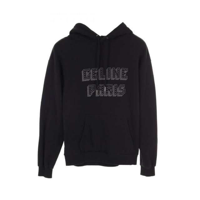セリーヌ CELINE パーカー 衣料品 トップス コットン メンズ ブラック系 2Y05E670Q 【中古】
