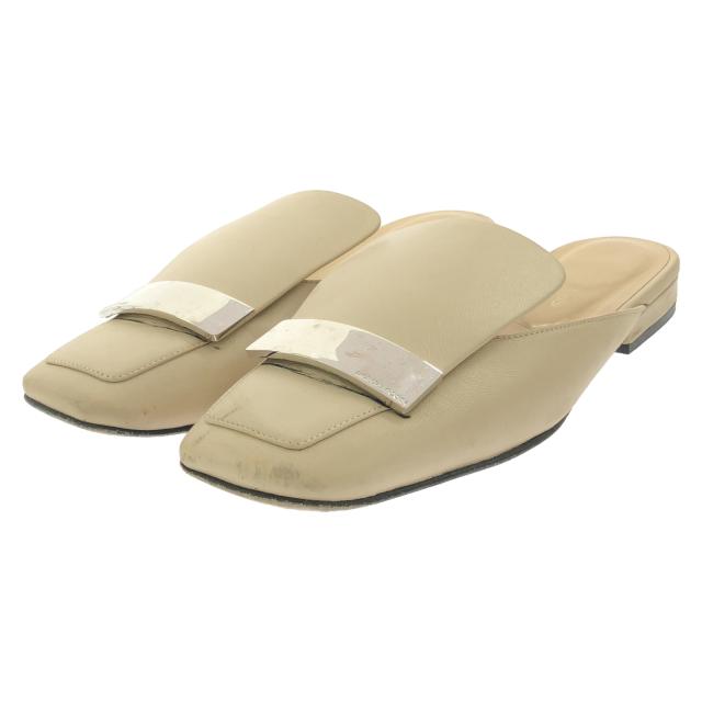 【美品】セルジオロッシ サンダル ビジュー スタッズ スエード　37ハーフ セルジオロッシ サンダル 37 レディース美品 - ビジュー（19182628