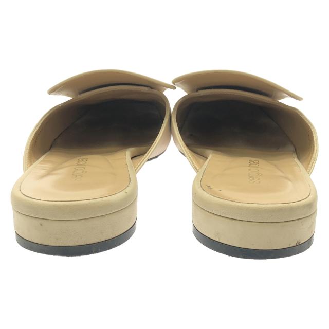 sergio rossi ベージュ ポインテッドトゥ ミュール ラグジュアリーな