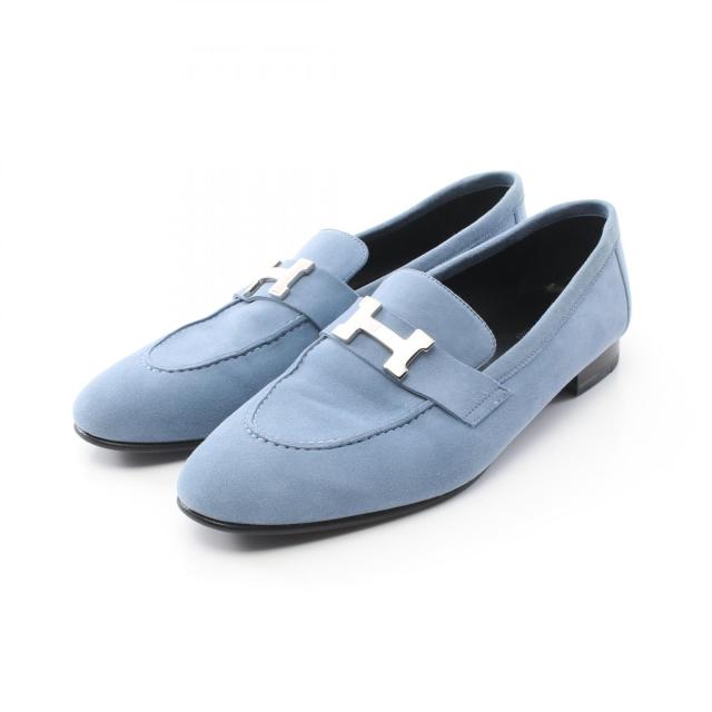エルメス HERMES モカシン パリ ローファー 靴 スウェード