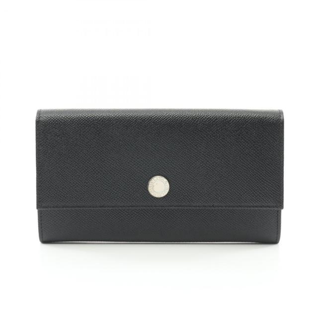 BVLGARI 黒 レザー 二つ折り財布 質屋かんてい局オンラインショップ