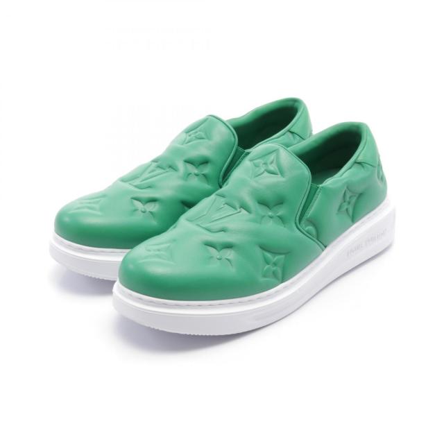 ルイ・ヴィトン LOUIS VUITTON ビバリーヒルズライン モノグラム スリッポン 靴 レザー メンズ グリーン系 【中古】