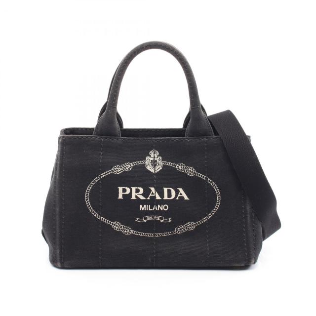 プラダ PRADA CANAPA カナパ トートバッグ バッグ キャンバス レディース ブラック系 1BG439 【中古】 トートバッグ