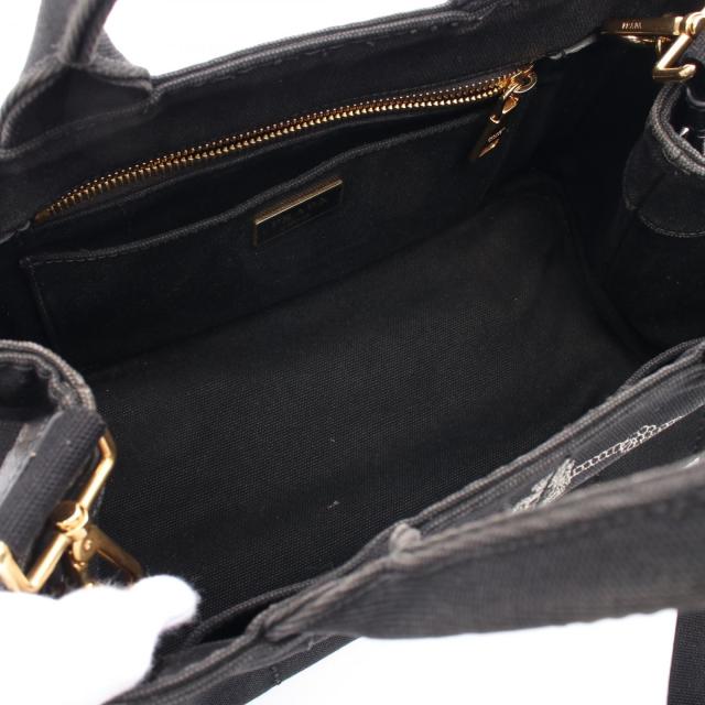 プラダ PRADA CANAPA カナパ トートバッグ バッグ キャンバス レディース ブラック系 1BG439 【中古】 トートバッグ