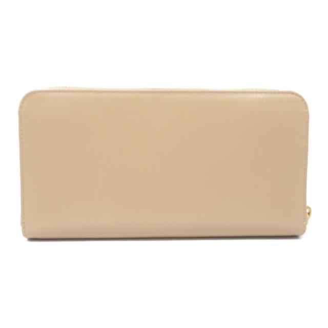 プラダ PRADA 財布 長財布 レザー ベージュ -