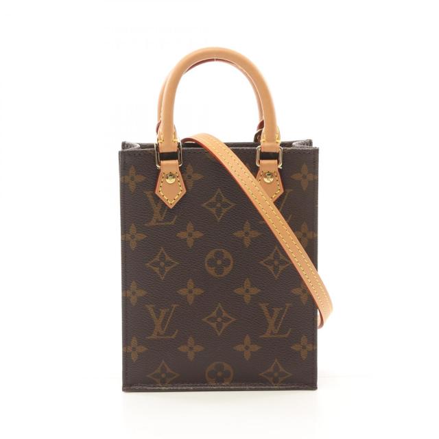 ルイ・ヴィトン LOUIS VUITTON プティット サックプラ ハンドバッグ バッグ PVCコーティングキャンバス レザー モノグラム レディース ブラウン系 M69442 【中古】