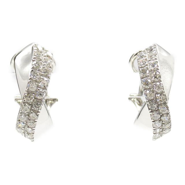 K14WG ピアス ジルコニア 総重量約1.1g 中古 美品 送料無料☆0315 ◇K14WG ジルコニア ピアス 両耳 イヤリング&frasl;ピアス&frasl;アクセサリー