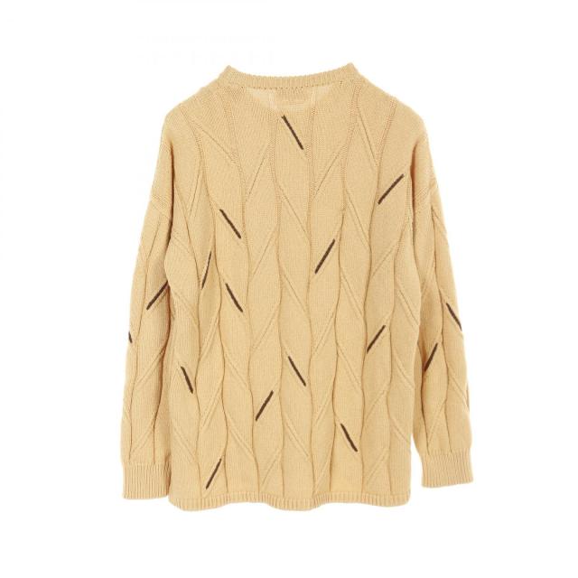 エルメス HERMES ニット エルメス HERMES ニット 異素材 イエロー