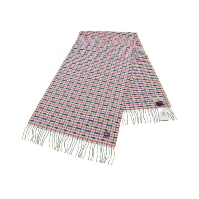 エルメス HERMES Hエコセ マフラー 衣料品 カシミヤ メンズ