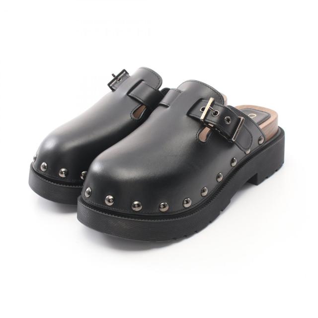 ディオール Dior クエイク クロッグ サボ サンダル 靴 レザー レディース ブラック系 【中古】