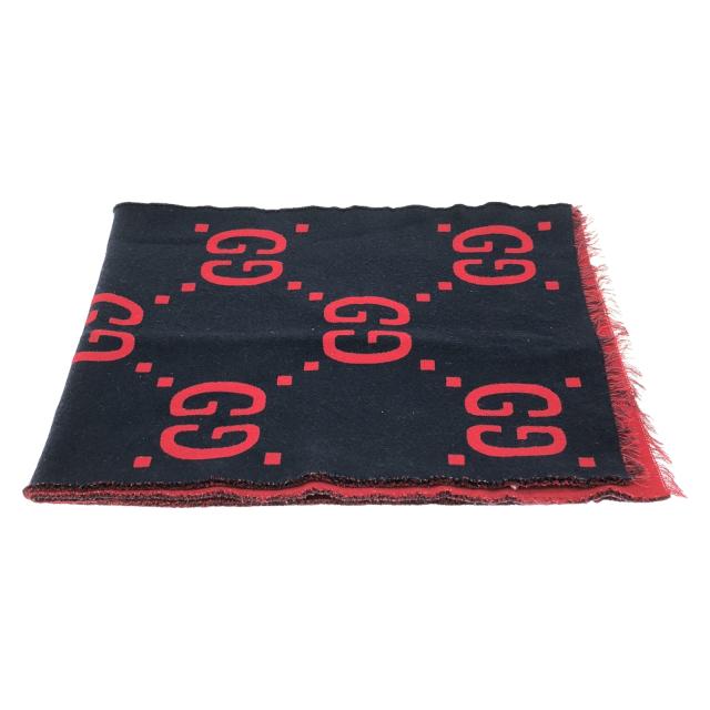 グッチ GUCCI GG柄 ネイビーマフラー マフラー 衣料品 ウール グッチ GUCCI GG柄 ネイビーマフラー マフラー 衣料品 ウール
