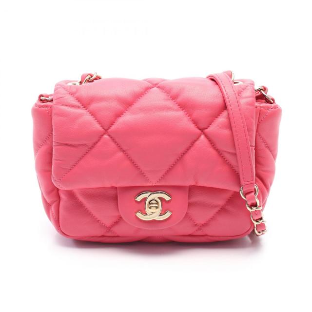 シャネル CHANEL マトラッセ ショルダーバッグ バッグ レザー レディース ピンク系 【中古】