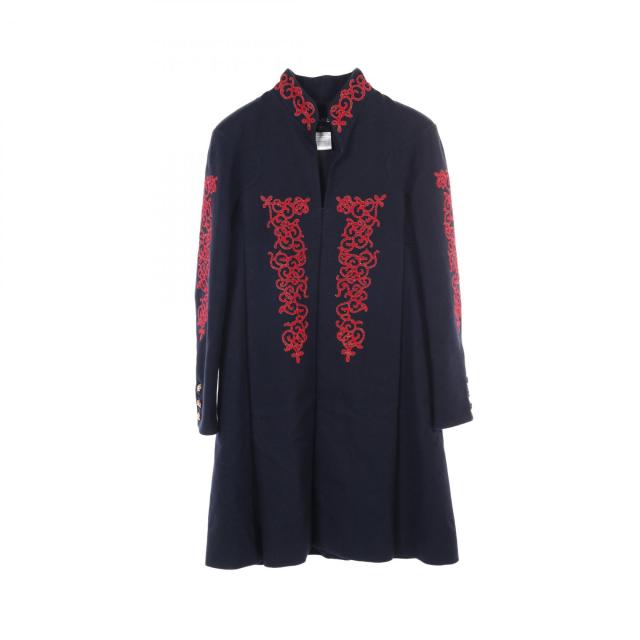 シャネル CHANEL 衣料品 アウター ウール コットン レディース ネイビー系 / レッド系 P51709V32623 【中古】