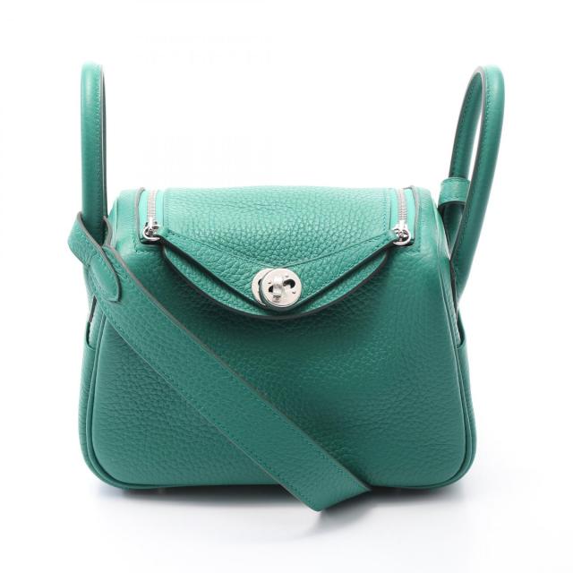 エルメス HERMES リンディ ミニ ショルダーバッグ バッグ トリヨンクレマンス トリヨンクレマンス レディース グリーン系 【中古】