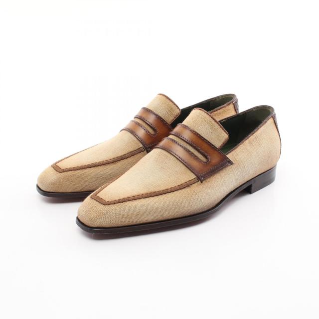 ベルルッティ Berluti アンディ ローファー 靴 キャンバス レザー メンズ ベージュ系 / ブラウン系 【中古】