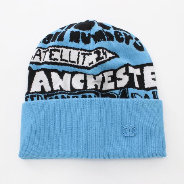 シャネル CHANEL ニットキャップ 帽子 コットン レディース ブルー系 / マルチカラー P77599K11169 【中古】